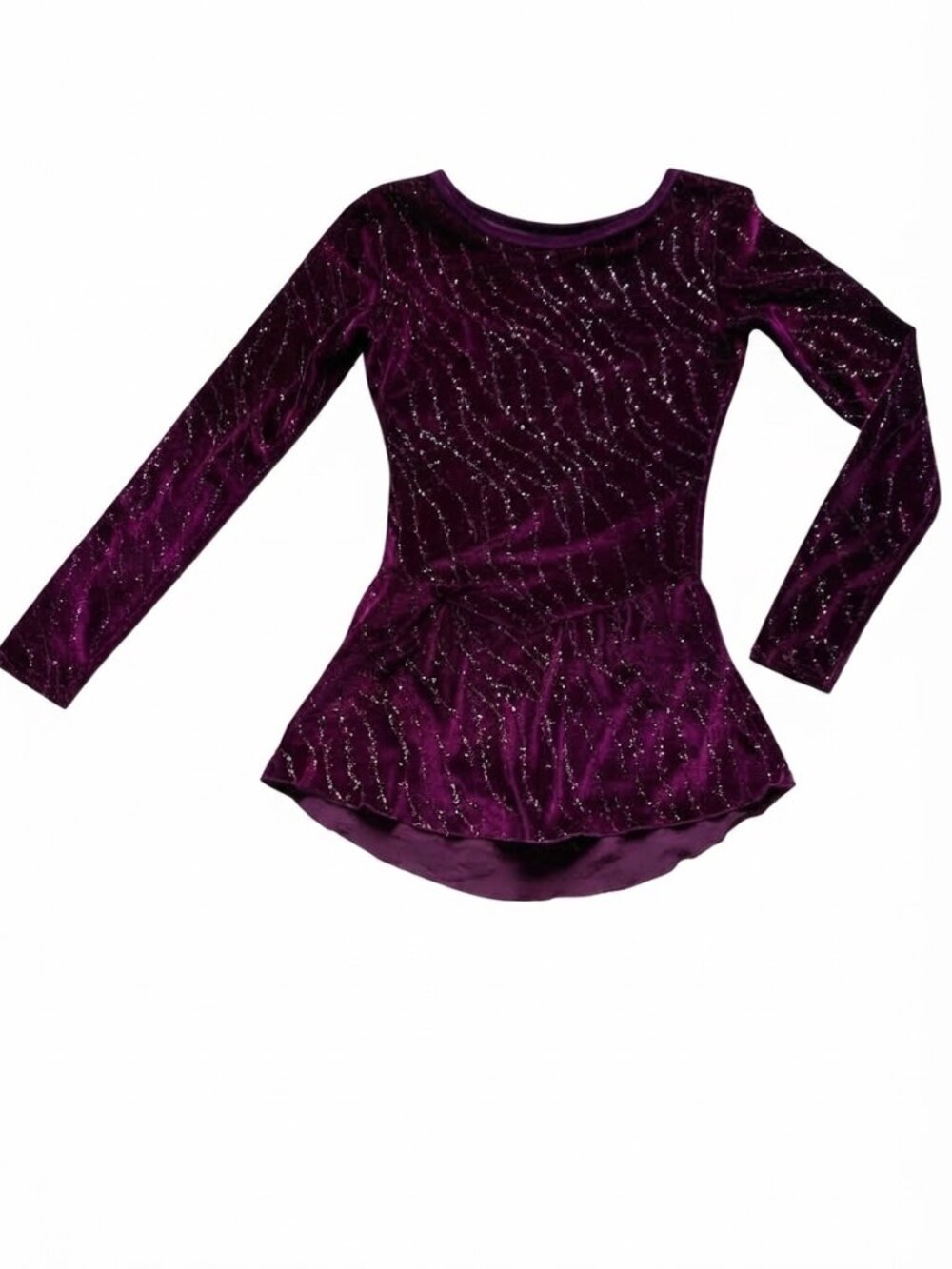 Expression Glitter Velvet Figure Skating Dress - Size Small